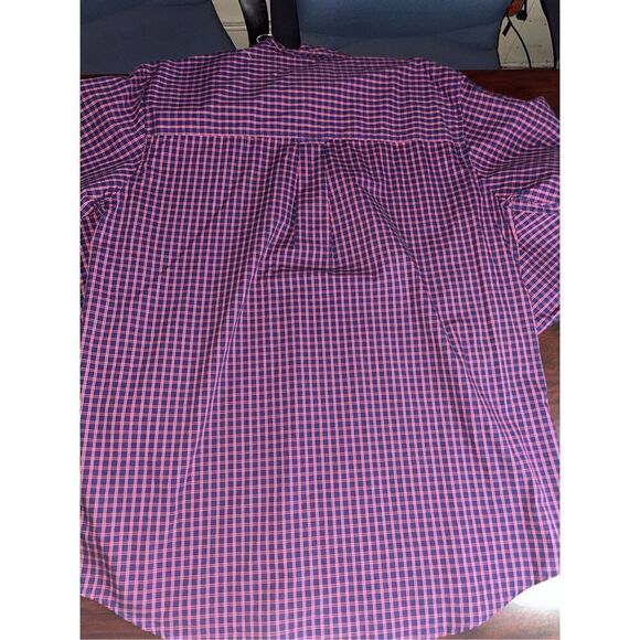 Chaps Mens Plaid Button Down Dress Shirt Size X-Large Tall - Picture 4 of 8